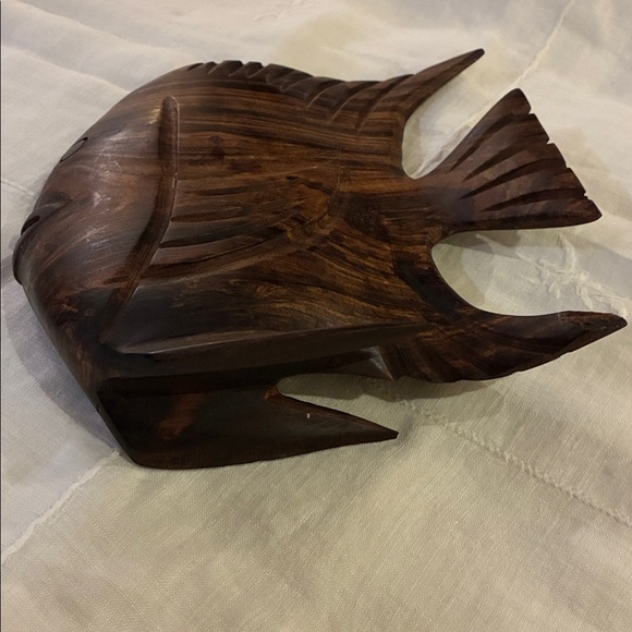 Wooden Angel Fish Decor BIG Statement for Book Shelf or Stand Alone Accent Decor - Picture 11 of 13